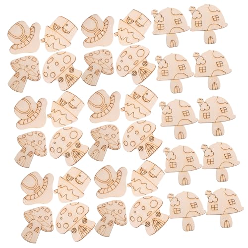 ULDIGI 50 Stück Teiliges Große Pilzform Holzscheiben Naturholz zum Bemalen und Basteln DIY Holzpilz Cutouts für Kreative Handwerksprojekte und Individuelle Dekoration ULDIGI 50 Stück Teiliges Große Pilzform Holzscheiben Naturholz zum Bemalen und Basteln DIY Holzpilz Cutouts für Kreative Handwerksprojekte und Individuelle Dekoration von ULDIGI