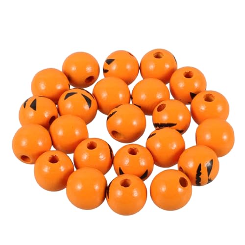 ULDIGI 50 Stück Teiliges Halloween Holzperlen Geschnitzten Gesichtern Polierte Runde Holz Spacer Beads für DIY Basteln Schmuckherstellung und Festliche Dekoration zu Halloween ULDIGI 50 Stück Teiliges Halloween Holzperlen Geschnitzten Gesichtern Polierte Runde Holz Spacer Beads für DIY Basteln Schmuckherstellung und Festliche Dekoration zu Halloween von ULDIGI