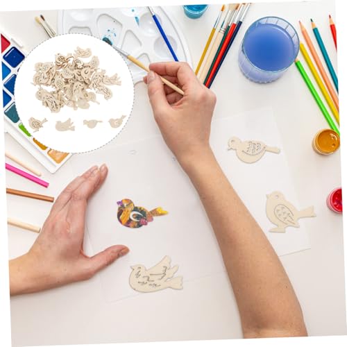 ULDIGI 50 Stück Unlackierte Anhänger Basteln Vogelförmige Holzscheiben mit Hohldesign für DIY Handwerk Heimdeko und Partydekoration Langlebig und Einzigartig ULDIGI 50 Stück Unlackierte Anhänger Basteln Vogelförmige Holzscheiben mit Hohldesign für DIY Handwerk Heimdeko und Partydekoration Langlebig und Einzigartig von ULDIGI