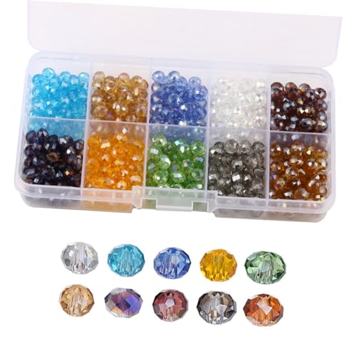 ULDIGI 500 Stück Facettierte Glasperlen Farben mit Aufbewahrungsbox für Schmuckherstellung Bastelperlen für Armbänder Halsketten und Ohrringe ULDIGI 500 Stück Facettierte Glasperlen Farben mit Aufbewahrungsbox für Schmuckherstellung Bastelperlen für Armbänder Halsketten und Ohrringe von ULDIGI