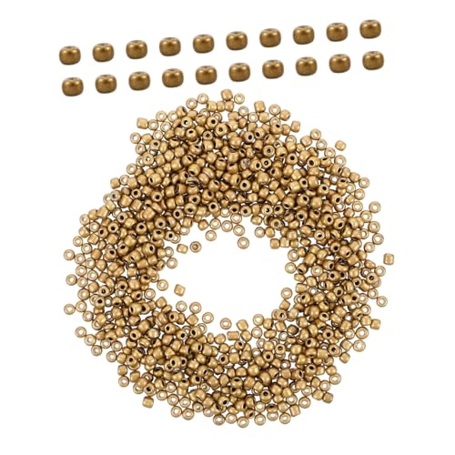 ULDIGI 5000 Stück Goldene Glas Seed Spacer Perlen Lose Kleine Perlen für DIY Armbänder Halsketten Basteln Schmuckherstellung Zubehör ULDIGI 5000 Stück Goldene Glas Seed Spacer Perlen Lose Kleine Perlen für DIY Armbänder Halsketten Basteln Schmuckherstellung Zubehör von ULDIGI