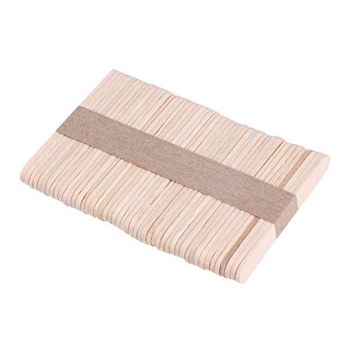 ULDIGI 50Stücke DIY Holzstäbchen für Handgemachte Bastelmaterialien Hochwertigem Holz für Projekte Modellbau und Stockmalerei Glatt Grat von ULDIGI