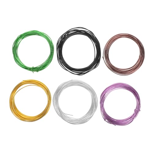 ULDIGI 6 Rollen Flexibler Aluminiumdraht: 1,5 Mm Farbiger Basteldraht, Künstlerischer Blumenschmuck, Perlenschnur Für Die Schmuckherstellung, Diy-projekte, Blumen, Kreativ von ULDIGI