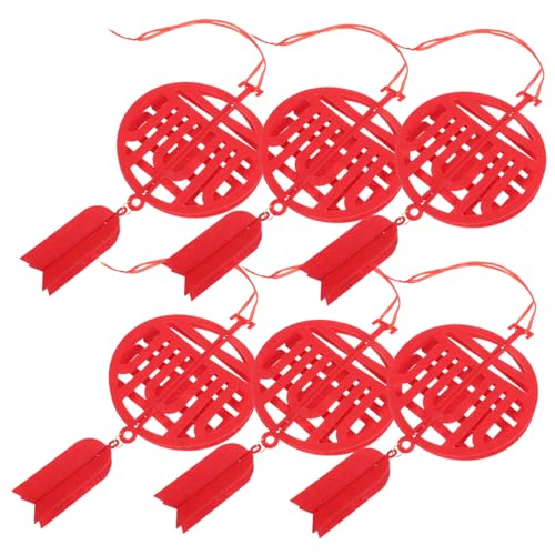 ULDIGI 6 Stück Hängedekore Zum Chinesischen Neujahr Frühlingsfest-anhänger Quasten-Ornament Für Tür Und Wanddekoration ULDIGI 6 Stück Hängedekore Zum Chinesischen Neujahr Frühlingsfest-anhänger Quasten-Ornament Für Tür Und Wanddekoration von ULDIGI