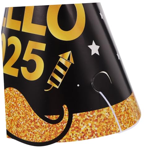 ULDIGI 6 Stück Neujahrs Partyhüte aus Papier Leichte Kopfbedeckungen mit Elastischem Band Vielseitig für Silvester Kindergeburtstag Karneval und Festliche Anlässe Geeignet von ULDIGI