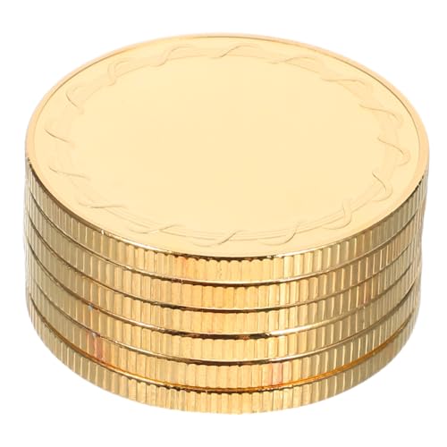 ULDIGI 6 Stück Teiliges Blanko Prägeprägungen Münzen aus Metall Uv Druck und Lasergravur Geeignet Diy Geschenkidee für Geburtstags und Reisekommunikationsmünzen mit Dekorativem Rand von ULDIGI