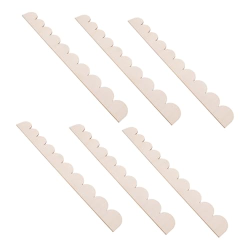 ULDIGI 6 Stück Teiliges DIY Holzleisten mit Gewellter Unbehandeltes Holz für Dekorative Wand und Schrankrahmen Natürliche Maserung Einfach zu Gestalten für Wohnraumdekoration von ULDIGI