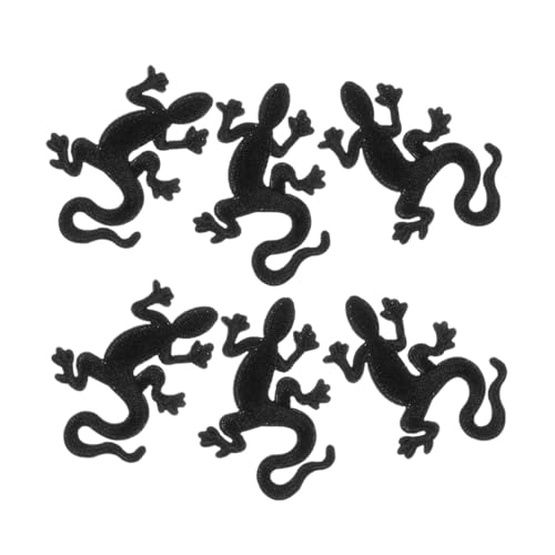 ULDIGI 6 Stück Teiliges Gecko Stickapplikationen zum Aufnähen für Jacken Hüte Taschen Dekorative Vielseitige Stoffflicken ohne Kleber für DIY Kleidung Schnelle Reparatur und Modische von ULDIGI