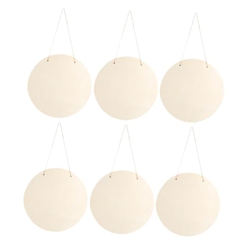 ULDIGI 6 Stück Teiliges Runde Holzplatten Unbehandelte DIY Holzscheiben zum Basteln Malen Gravieren und Beschriften Vielseitige Holzschilder für Dekoration und Türaufhängung ULDIGI 6 Stück Teiliges Runde Holzplatten Unbehandelte DIY Holzscheiben zum Basteln Malen Gravieren und Beschriften Vielseitige Holzschilder für Dekoration und Türaufhängung von ULDIGI