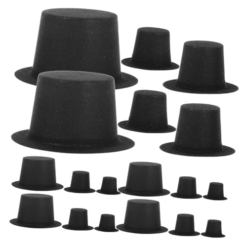 ULDIGI 60 Stück Teiliges Schwarze Mini Hüte aus PVC mit Flokkat Verschleißfest und Langlebig Weihnachtsdeko für Puppen DIY Bastelprojekte Partyhüte und Festliche Figuren ULDIGI 60 Stück Teiliges Schwarze Mini Hüte aus PVC mit Flokkat Verschleißfest und Langlebig Weihnachtsdeko für Puppen DIY Bastelprojekte Partyhüte und Festliche Figuren von ULDIGI