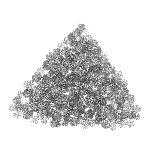 ULDIGI 600 Stück Metallperlen Ornamentkappen Schmuck Lose Perlenkappen Blumenperlenkappen Zum Basteln Perlenkappen Zur Schmuckherstellung Metall Blumenperlen Endkappe von ULDIGI