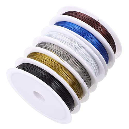 ULDIGI 6Stücke Kupferdraht mit Beschichtung für Schmuckherstellung Perlen und DIY Projekte Flexibles Bastelmaterial für Armbänder und Mehr von ULDIGI