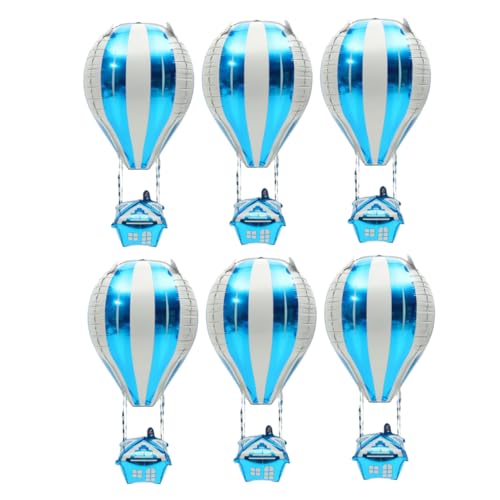ULDIGI 6pcs Aluminiumfolie Heißluftballon Geburtstagsfeier Dekorationen Reise -party Hintergrund Heißluftballon Babyparty -party Vorräte von ULDIGI