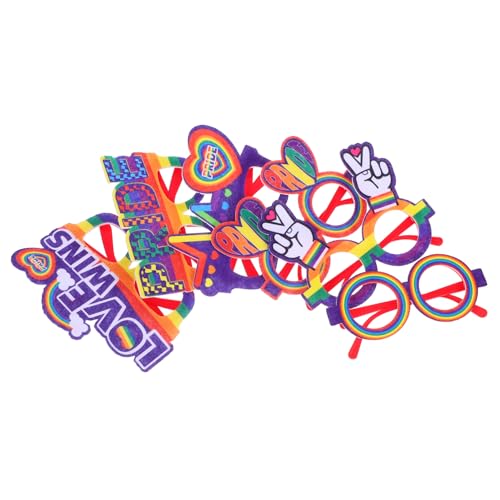 ULDIGI 6pcs Lgbt Party Supplies Pride Parade Brille Für Karneval- Und Festivalfeiern Dekorative Foto -requisiten Und Kostümzubehör von ULDIGI