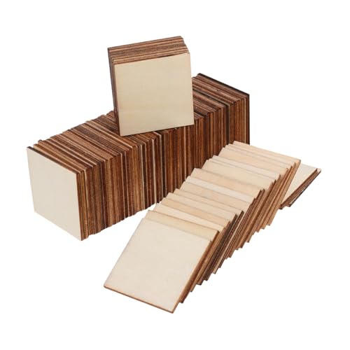 ULDIGI 75 Stück Teiliges Quadratische Naturbelassene Holzstücke Vielseitiges DIY Bastelzubehör für Gravur Malen Epoxidharz und Kreative Projekte in Schule Zuhause Studio ULDIGI 75 Stück Teiliges Quadratische Naturbelassene Holzstücke Vielseitiges DIY Bastelzubehör für Gravur Malen Epoxidharz und Kreative Projekte in Schule Zuhause Studio von ULDIGI