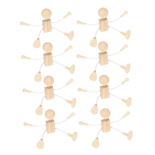 ULDIGI 8 Stück Teiliges Unbemalte Holzfiguren zum Bemalen DIY Holzkegel Puppen für Fördert Feinmotorik und Kreativität Basteldekoration für Party und Kunstprojekte ULDIGI 8 Stück Teiliges Unbemalte Holzfiguren zum Bemalen DIY Holzkegel Puppen für Fördert Feinmotorik und Kreativität Basteldekoration für Party und Kunstprojekte von ULDIGI