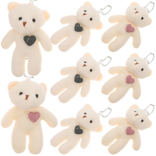 ULDIGI Niedlicher Herz-bär-schlüsselanhänger 8 Stück Mini-plüschtiere Spielzeug Für Abschlussfeier Gastgeschenk Babyparty von ULDIGI
