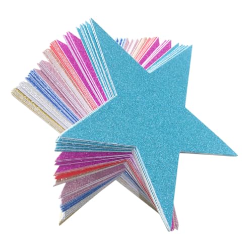 ULDIGI 80 Stück Teiliges Glitzernde Papier Sterne Farben Dekorative Fünfzackige Sterne für Geburtstagsdeko Kinderzimmer Partyhintergrund Sicher und Vielseitig Einsetzbar von ULDIGI