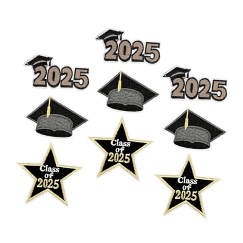 ULDIGI 9 Stück Bestickte Stickerei-patches „klasse Von 2025“ Zum Aufbügeln, Abschlusskappe, Applikation, Diy, Dekorative Patches Für Kleidung, Hüte, Taschen ULDIGI 9 Stück Bestickte Stickerei-patches „klasse Von 2025“ Zum Aufbügeln, Abschlusskappe, Applikation, Diy, Dekorative Patches Für Kleidung, Hüte, Taschen von ULDIGI