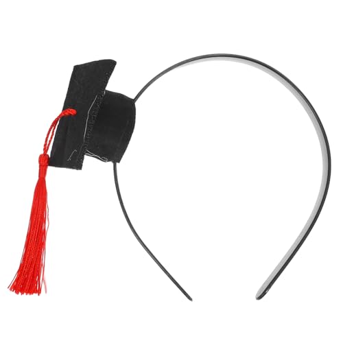 ULDIGI Mini-abschlusskappe Stirnband Roter Abschlusshut Für Abschlussfeiern Foto-requisiten Stilvolles Kopfbedeckungs-accessoire von ULDIGI