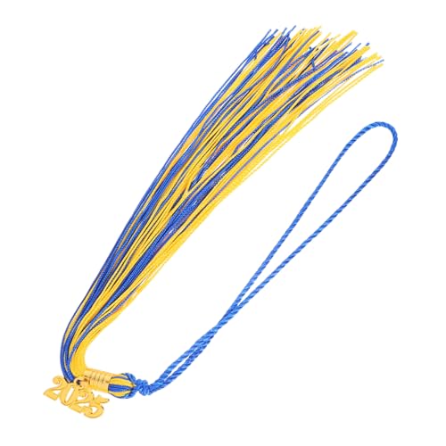 ULDIGI Abschlussquaste mit Beweglichem Jahresanhänger Robuste Abschlusskappen Dekoration in Blau Gold Symbolisches Andenken für Abschlussfeier und Partyzubehör ULDIGI Abschlussquaste mit Beweglichem Jahresanhänger Robuste Abschlusskappen Dekoration in Blau Gold Symbolisches Andenken für Abschlussfeier und Partyzubehör von ULDIGI