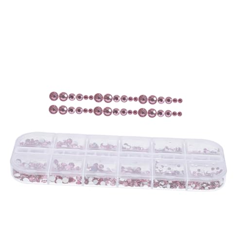 ULDIGI Acryl Strasssteine Verschiedene Rosa Nageldekorationen DIY Schmucksteine Basteln Nail Art Zubehör für Handy Hüllen Haaraccessoires von ULDIGI