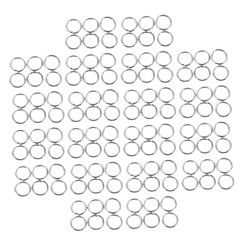 ULDIGI Biegeringe Zur Schmuckherstellung, 400 Stück, Zinklegierung, Runde, Offene Verbindungsstücke, Biegeringe Für Diy-bastelprojekte, Halsketten, Schlüsselanhänger, Zubehör von ULDIGI