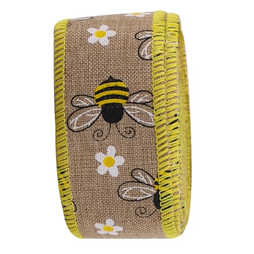 ULDIGI Bienenmuster Dekoband Geschenkband für DIY Verpackung Geschenkboxen Partydekoration Glattes Langlebiges Stoffband ohne Bügelbedarf ULDIGI Bienenmuster Dekoband Geschenkband für DIY Verpackung Geschenkboxen Partydekoration Glattes Langlebiges Stoffband ohne Bügelbedarf von ULDIGI