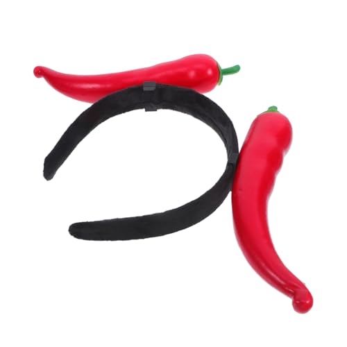ULDIGI Chili-pfeffer-stirnband Realistisches Gemüse-design Haarreifen Dekoratives Stirnband Party-accessoire Unverwechselbares Chili ULDIGI Chili-pfeffer-stirnband Realistisches Gemüse-design Haarreifen Dekoratives Stirnband Party-accessoire Unverwechselbares Chili von ULDIGI
