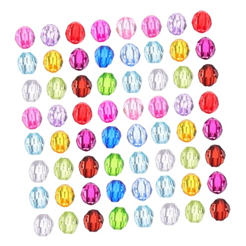 ULDIGI Facettierte Kunststoffperlen Bunte Spacer Perlen für Schmuckherstellung Halskettenperlen DIY Ohrschmuck Haaraccessoires Polierte Kanten Vielseitig für Bastelprojekte von ULDIGI