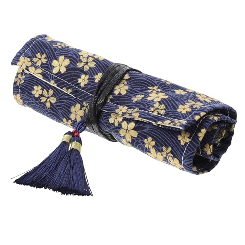 ULDIGI Faltbare Häkelnadelbeutel Nadelorganisator mit Fächern für Strickwerkzeuge Stilvolles Retro Design für Hobbyisten und Geschenkideen von ULDIGI