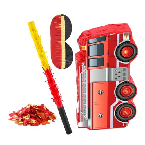 ULDIGI Feuerwehr Party Dekoration Pinata mit Stab Augenbinde und Konfetti Interaktives Feuerwehr Thema für Kindergeburtstag und Babyparty Süße Überraschung für Jungen Feier ULDIGI Feuerwehr Party Dekoration Pinata mit Stab Augenbinde und Konfetti Interaktives Feuerwehr Thema für Kindergeburtstag und Babyparty Süße Überraschung für Jungen Feier von ULDIGI