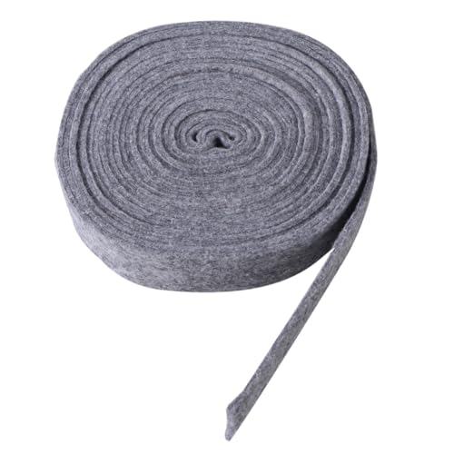 ULDIGI Filzband aus Wollfilz Breit Lang Graues Bastelfilzband für DIY Weihnachtsbaumdekorationen Kränze Applikationen und Geschenkverpackungen Langlebiges Umweltfreundliches Material von ULDIGI