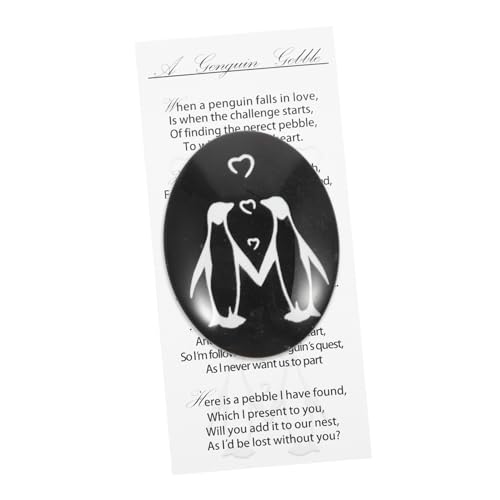 ULDIGI Glas Großer Pinguin-Stein-Dekor mit Karte Liebevolles Geschenk für Valentinstag Freundschaft und Raumdeko Stilvolle Tischdekoration für Zuhause und Büro ULDIGI Glas Großer Pinguin-Stein-Dekor mit Karte Liebevolles Geschenk für Valentinstag Freundschaft und Raumdeko Stilvolle Tischdekoration für Zuhause und Büro von ULDIGI