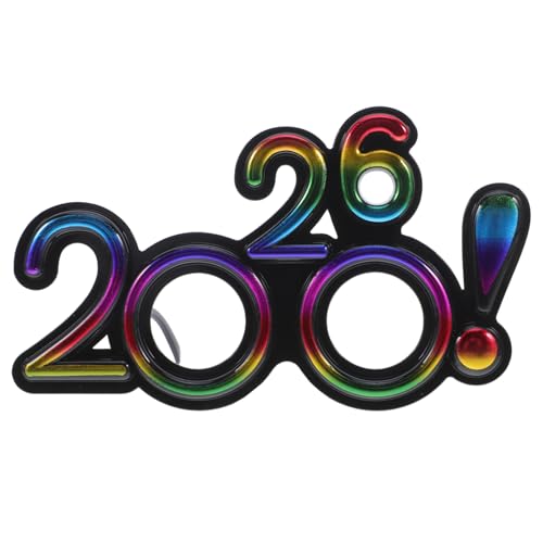 ULDIGI Glitzernde Neujahrsbrillen: 2026 Brillen Für Abschlussfeiern Und Silvester – Plastikbrillen Für Geburtstags-, Feiertags- Und Festivalveranstaltungen von ULDIGI