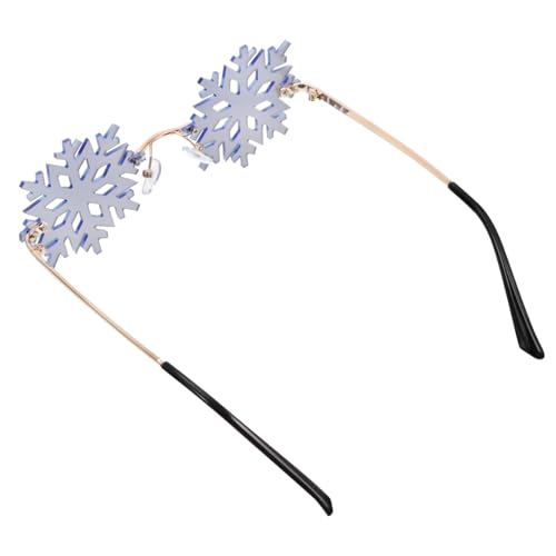 ULDIGI Goldrahmen Schneeflocken-sonnenbrille Partybrille Spaßige Foto Requisite Karneval Weihnachten von ULDIGI