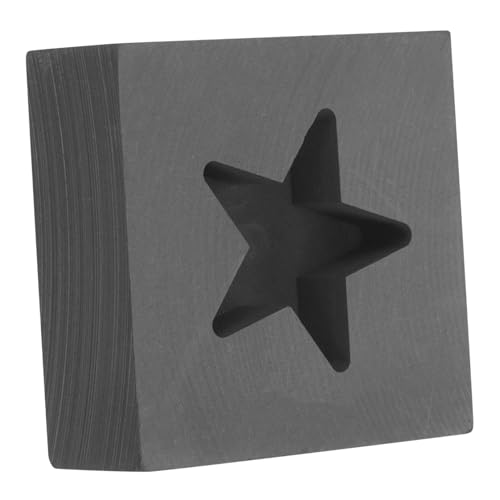 ULDIGI Graphit Gießform Sternform für Schmelzen von Metall Hitzebeständig Wiederverwendbar DIY Stern Gussform für Schmuck Herstellung und Wissenschaftliche Anwendungen von ULDIGI