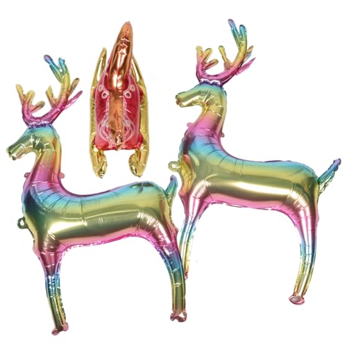 ULDIGI Großes Weihnachtsballon Rentier und Schlitten Integrierter Standbasis für Sicheren Halt Lebensechte Farbverläufe Partydekoration und Fotorequisite für Weihnachtsfeiern ULDIGI Großes Weihnachtsballon Rentier und Schlitten Integrierter Standbasis für Sicheren Halt Lebensechte Farbverläufe Partydekoration und Fotorequisite für Weihnachtsfeiern von ULDIGI