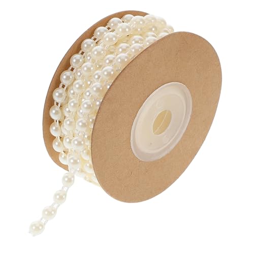ULDIGI Halbrunde Perlenkette Beige Baumwollfaden Perlen zum Auffädeln für Schmuck DIY Kleidung Dekoration Bastelketten Armbänder Zubehör ULDIGI Halbrunde Perlenkette Beige Baumwollfaden Perlen zum Auffädeln für Schmuck DIY Kleidung Dekoration Bastelketten Armbänder Zubehör von ULDIGI