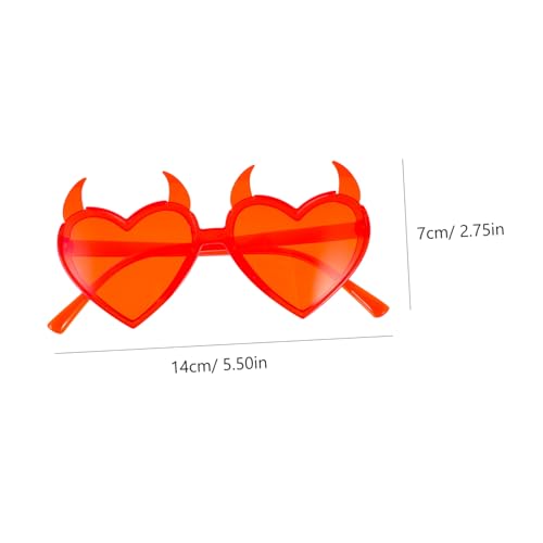 ULDIGI Herzförmige Partybrille Rotes Leichtes Material Praktische Dekorative Foto-requisite Valentinstag Kostüm Zubehör für Unvergessliche Partygestaltung von ULDIGI