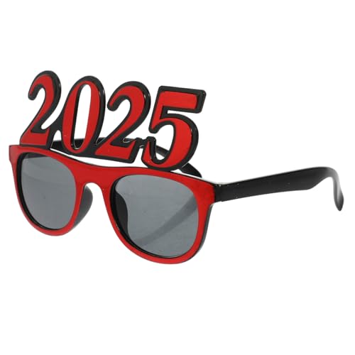 ULDIGI Jahr Neujahrsbrille mit Zahlenmotiv Lustige Partybrille für Themenpartys und Festivals aus Robustem Pc Material Stilvolles und Einzigartiges Design Foto Requisiten für von ULDIGI