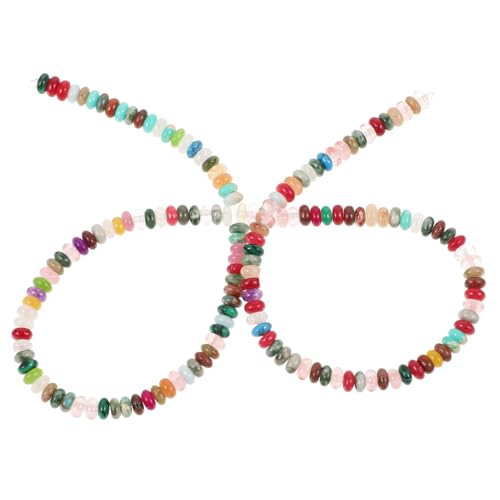 ULDIGI Kleine Bunte Steinperlen Lose DIY Schmuckperlen mit Natürliche Farbige Abakus Spacer Perlen für Basteln Armband Halskette Zubehör ULDIGI Kleine Bunte Steinperlen Lose DIY Schmuckperlen mit Natürliche Farbige Abakus Spacer Perlen für Basteln Armband Halskette Zubehör von ULDIGI