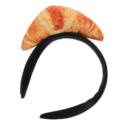 ULDIGI Kreatives Croissant Stirnband Simulation Essen Haarreif Party Accessoire Komfortabel Sicher Sitzend Für Karneval Cosplay Festival von ULDIGI