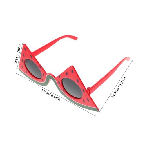 ULDIGI Lustige Wassermelonen Sonnenbrille Bequeme Poolparty Brille Wiederverwendbar Ergonomisch für Damen Herren Hawaii Beach Party Zubehör Sommerliche Foto Requisite von ULDIGI