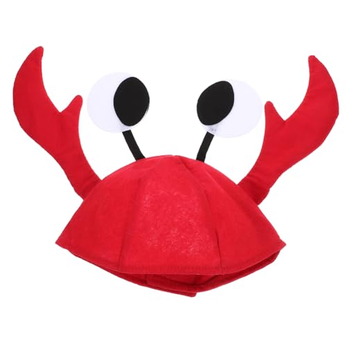 ULDIGI Lustiger Krabbenhut aus Vliesstoff Rote Karneval Kopfbedeckung für Erwachsene Bequemer Partyhut für Halloween Fasching Cosplay und Festliche Anlässe ULDIGI Lustiger Krabbenhut aus Vliesstoff Rote Karneval Kopfbedeckung für Erwachsene Bequemer Partyhut für Halloween Fasching Cosplay und Festliche Anlässe von ULDIGI