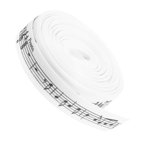 ULDIGI Musiknoten Polyesterband Breit Langlebiges Geschenkband für Blumensträuße DIY Bastelband Party Wohnraumdekoration mit Stilvollem Musikmuster von ULDIGI