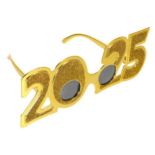 ULDIGI Neujahrs-partybrille Plastik Gläser mit Einzigartigem Geraden Design Leichte Partybrille für Silvester und Festival Geeignet für Altersgruppen von ULDIGI