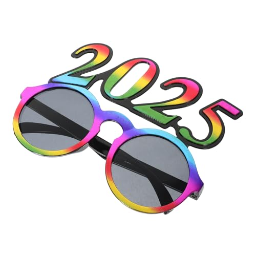 ULDIGI Neujahrsbrille Farbige Brille für Abschlussfeiern Witzige Party Requisiten für Unvergessliche Fotos und Kreative Erinnerungen von ULDIGI