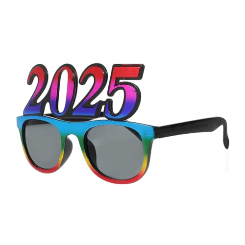 ULDIGI Neujahrsbrille Lustige Zahlengläser für Silvesterfeiern Partydekoration für Erwachsene Accessoires für Unvergessliche Fotos und Fröhliche von ULDIGI