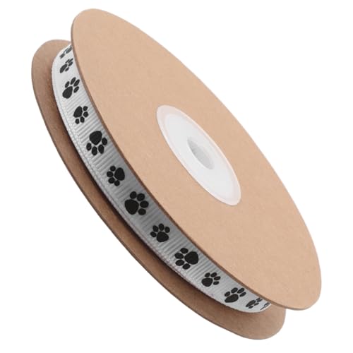 ULDIGI Pfotenmuster Polyesterband Breit Geschenkverpackung Bastelband für Haustierkleidung Hüte DIY Dekoration Weich und Farbecht ULDIGI Pfotenmuster Polyesterband Breit Geschenkverpackung Bastelband für Haustierkleidung Hüte DIY Dekoration Weich und Farbecht von ULDIGI